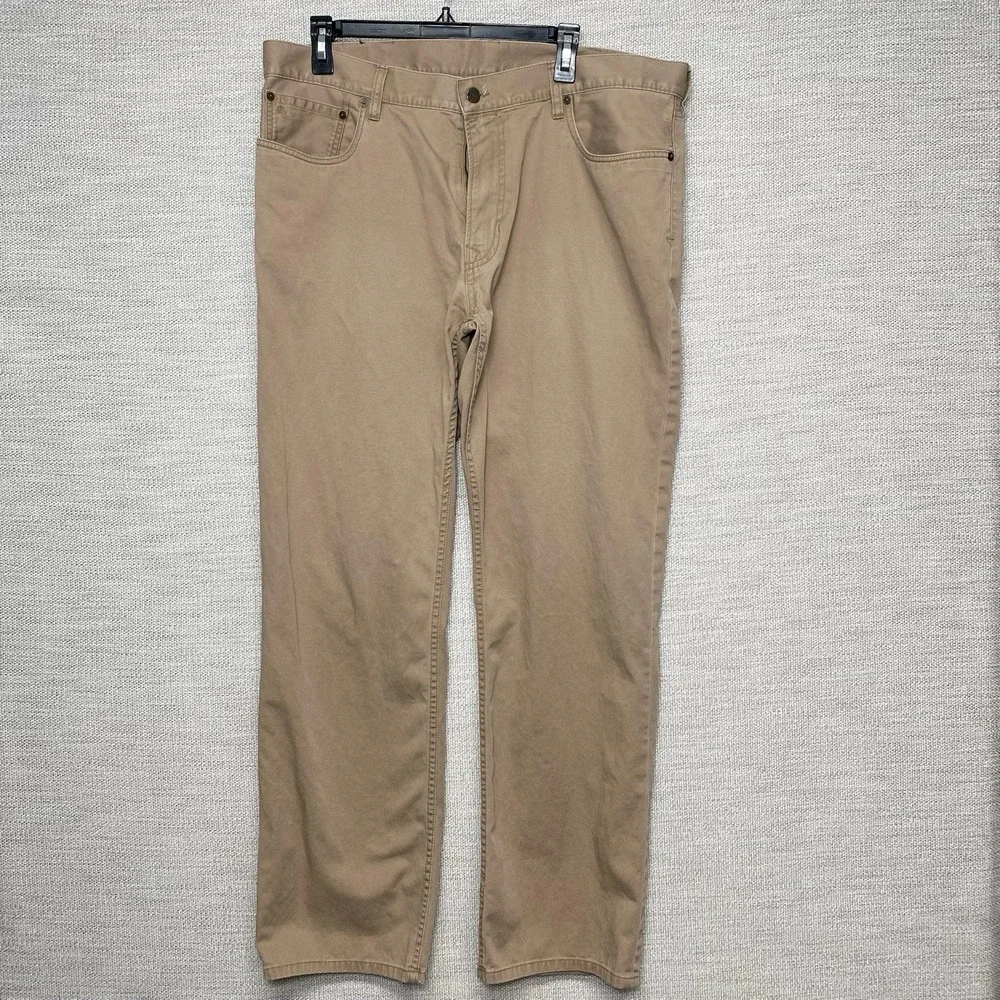 Polo Ralph Lauren 650 Straight 5 Pocket Pants 38x32 Twill Brown
